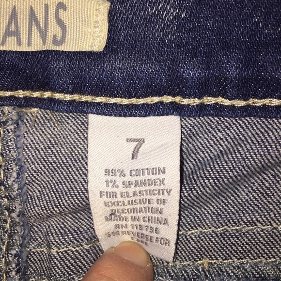 ZCO Light Wash Distressed Jeans Shorts size 7 - Picture 4 of 5